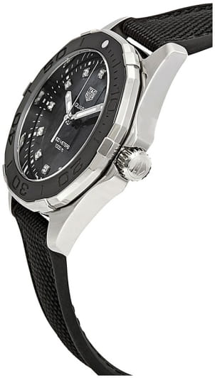 TAG Heuer TAG Heuer Aquaracer WAY131M.FT6092 кварцевые женские часы часы крупный план черный циферблата