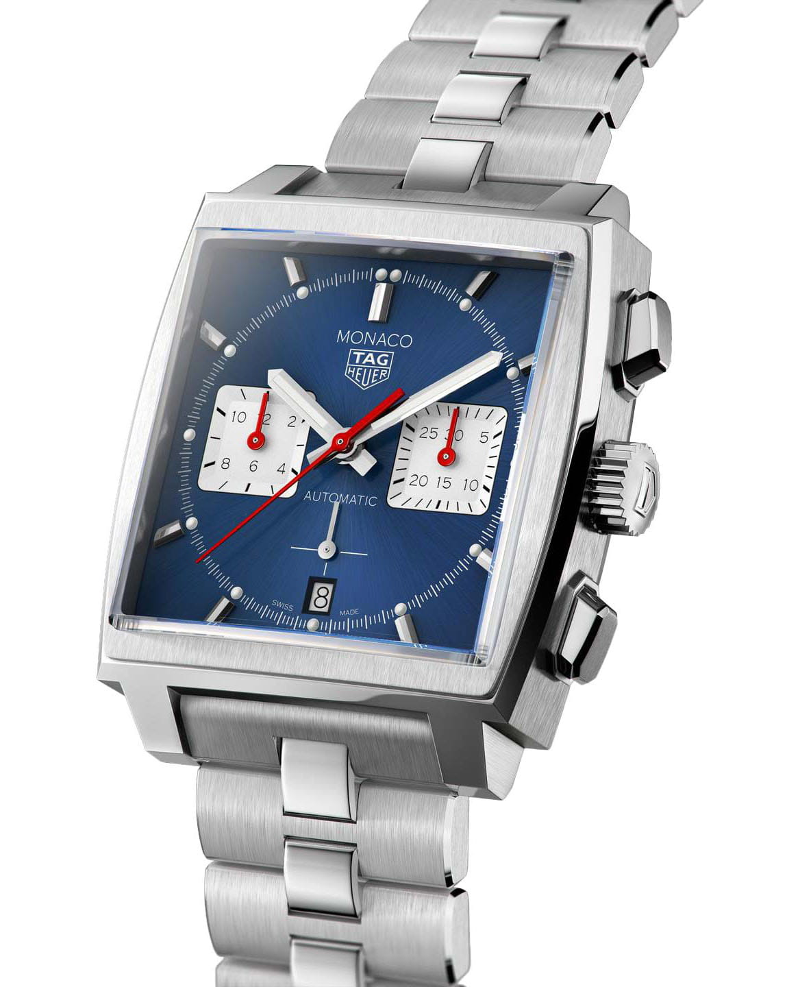 TAG Heuer TAG Heuer Monaco CBL2111.BA0644, monaco швейцария мужские часы на браслете нержавеющая сталь боковой вид
