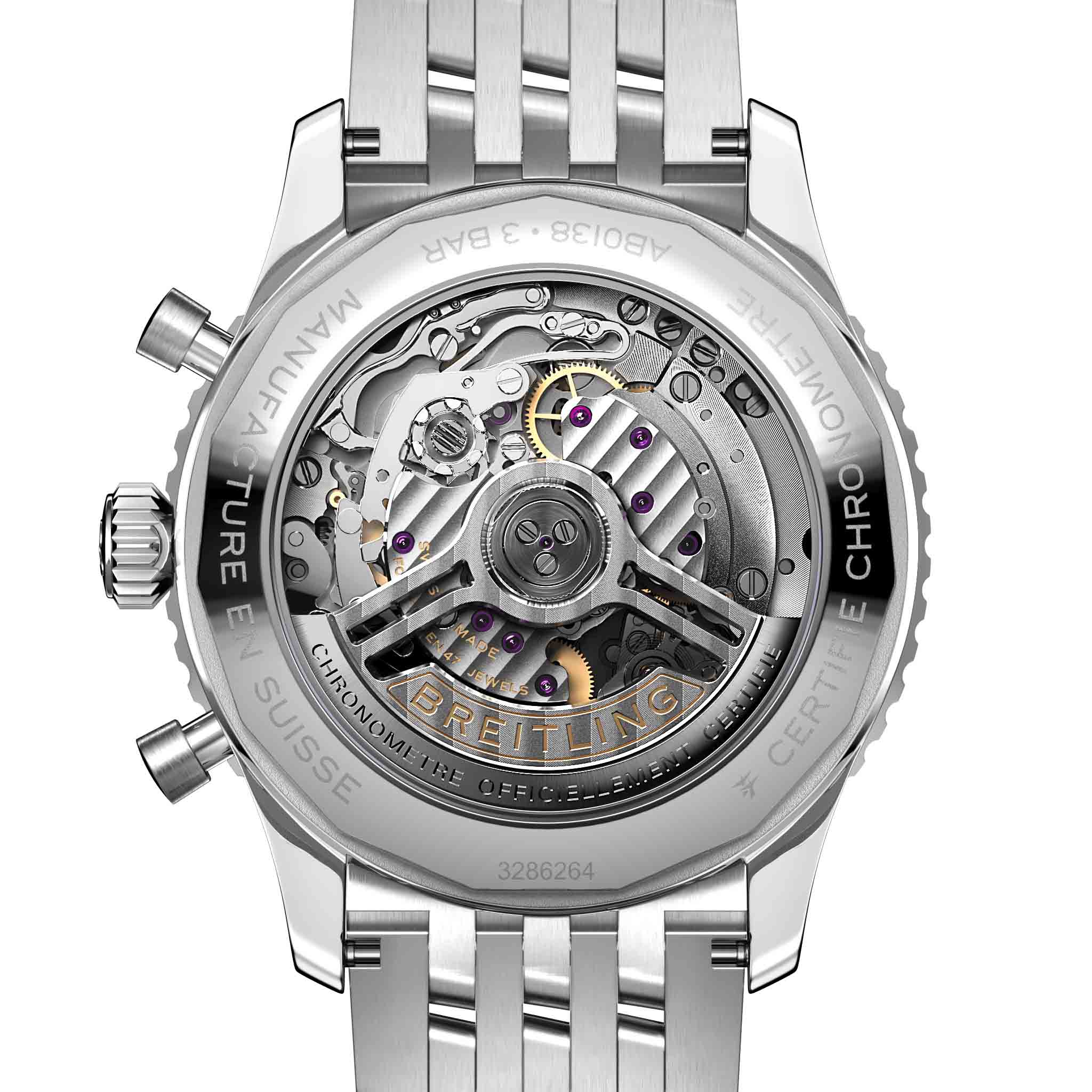 Breitling Breitling Navitimer B01 Chronograph 43 AB0138241L1A1 , наручные мужские часы фото под углом