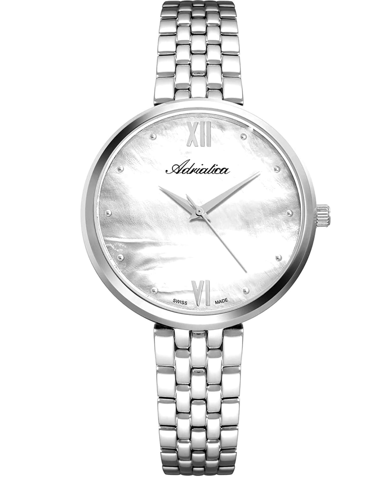 Adriatica Adriatica Essence A3760.518FQ  A3760.518FQ кварцевые женские часы перламутровый циферблат, браслет сталь c pvd покрытием — вид спереди