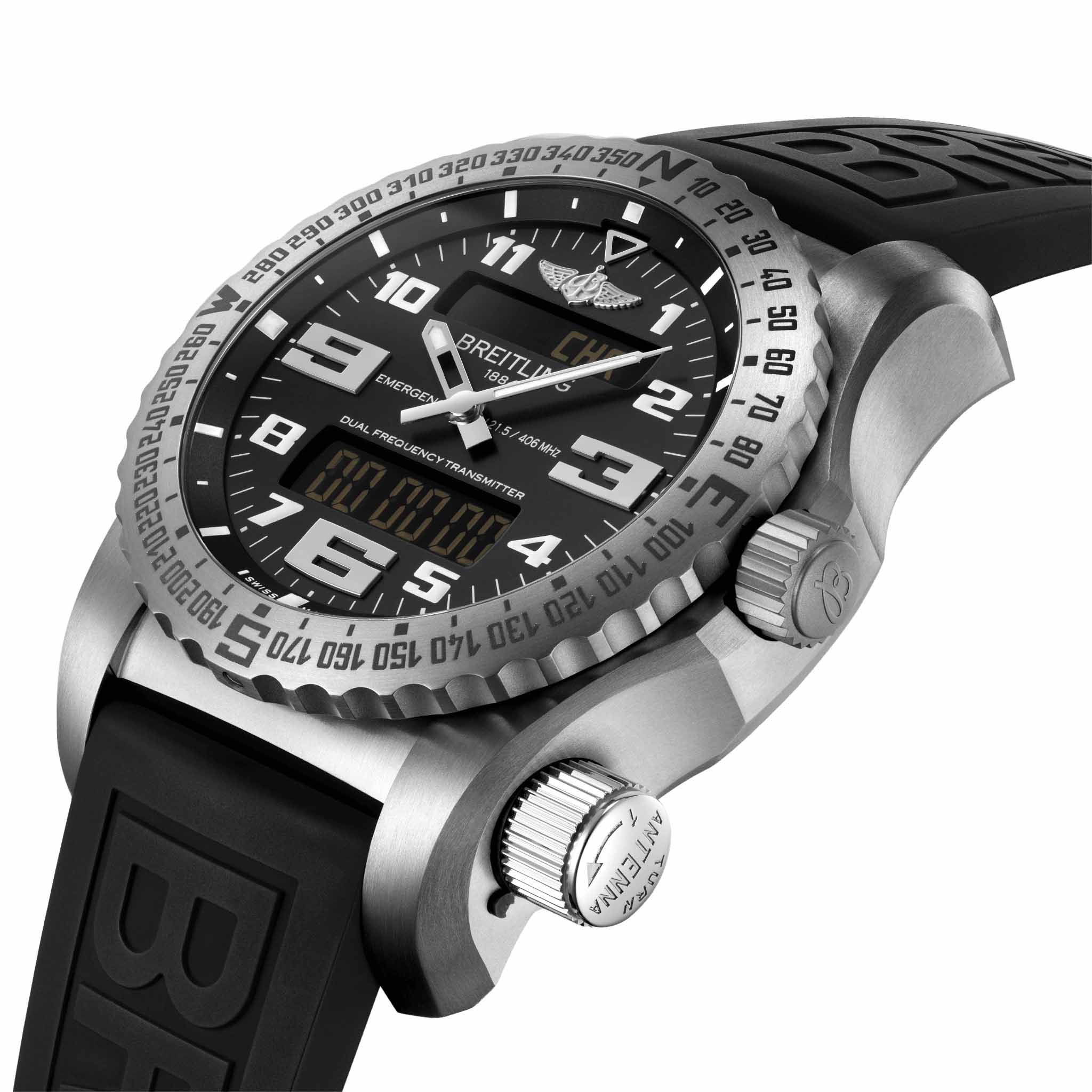 Оригинальные часы Breitling Breitling Emergency E76325221B1S1 кварцевые калибр механизма  breitling 76 общий вид