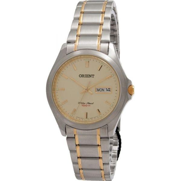 Orient Orient UG0Q002C (FUG0Q002C)  FUG0Q002C  мужские часы желтый циферблат, браслет  — вид спереди