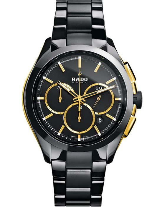 Rado Rado Hyperchrome Automatic R32277152 Automatic R32277152 механические мужские часы черный циферблат, браслет керамика — вид спереди