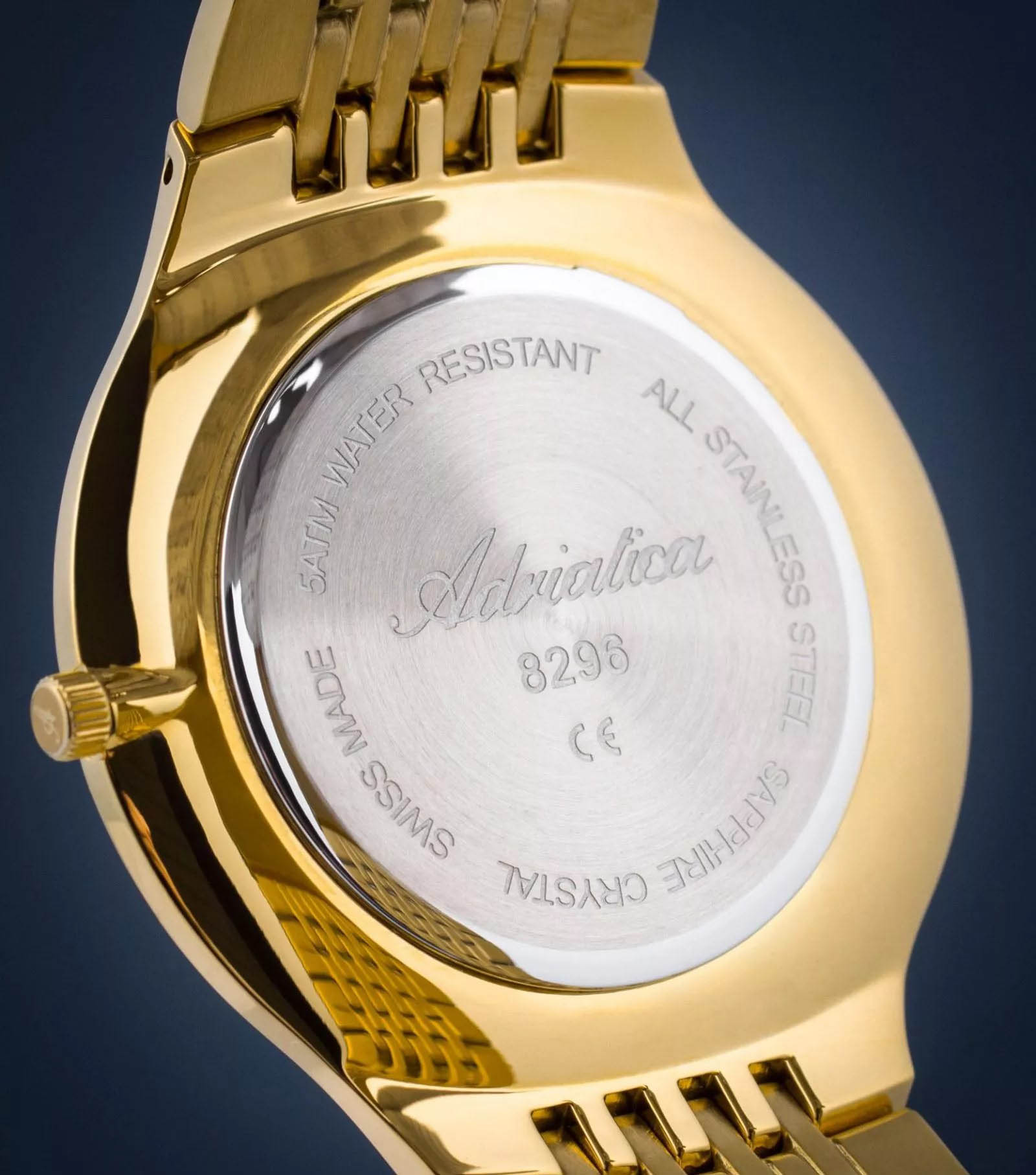 Adriatica Adriatica Premiere A8296.1156Q  - задняя крышка металл сталь корпуса, швейцария часы