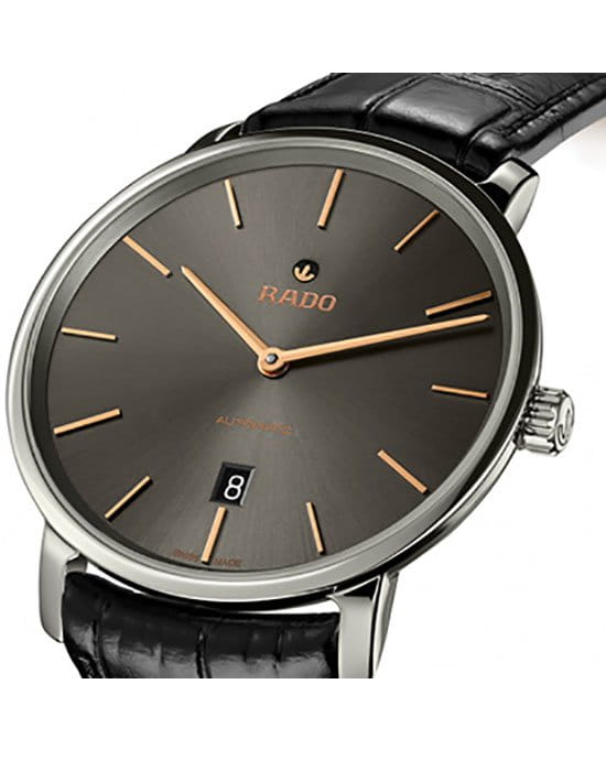 Rado Rado Diamaster Thinline R14067156, diamaster швейцария мужские часы на браслете кожаный боковой вид