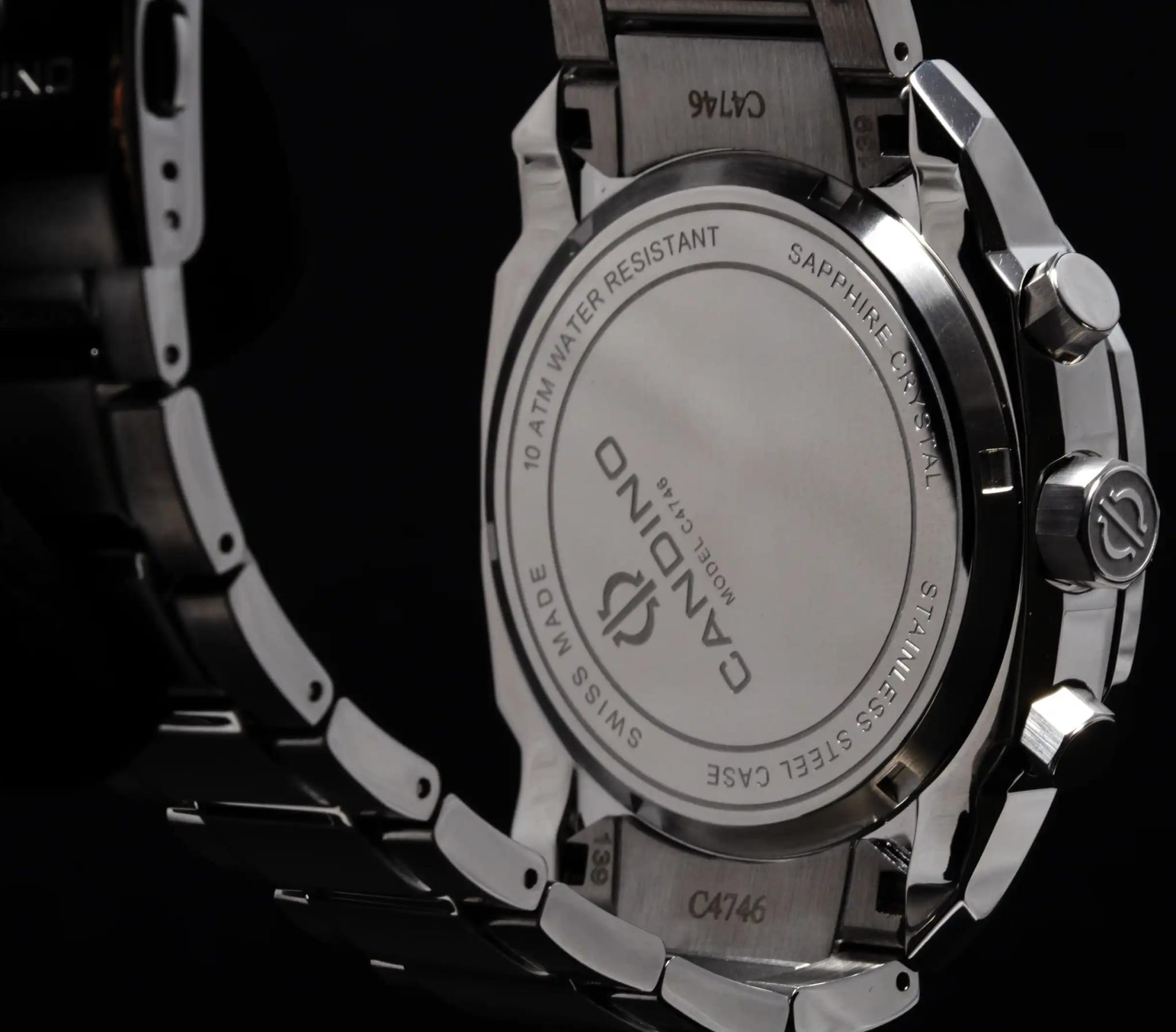 Candino Candino Chronos Carree C4746/4,  швейцария мужские часы на браслете нержавеющая сталь боковой вид