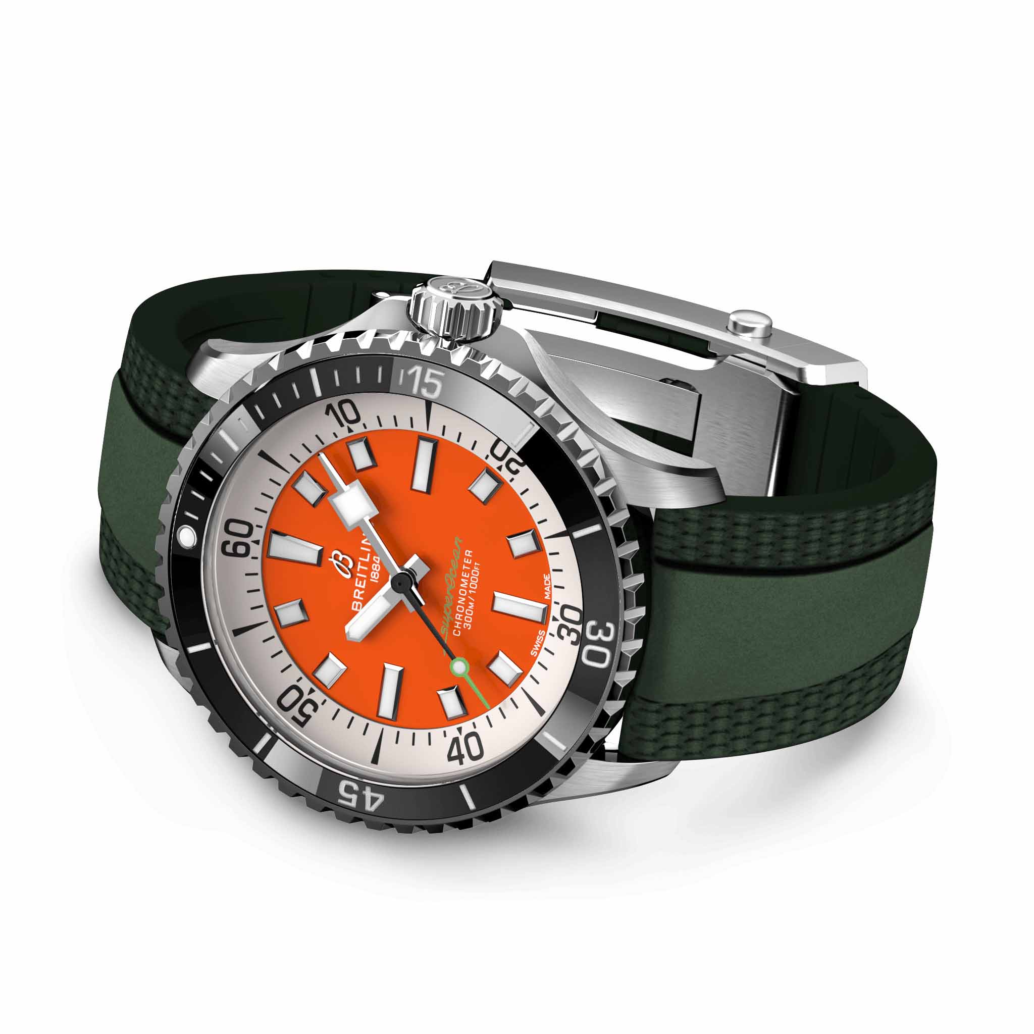 Breitling Breitling Superocean Automatic 42 Kelly Slater A173751A1O1S1 мужские часы оранжевый циферблат на запястье