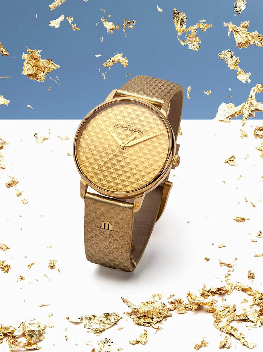 Оригинальные часы Maurice Lacroix Maurice Lacroix Eliros Date Sunshine EL1118-PVY01-090-9 кварцевые калибр механизма  общий вид