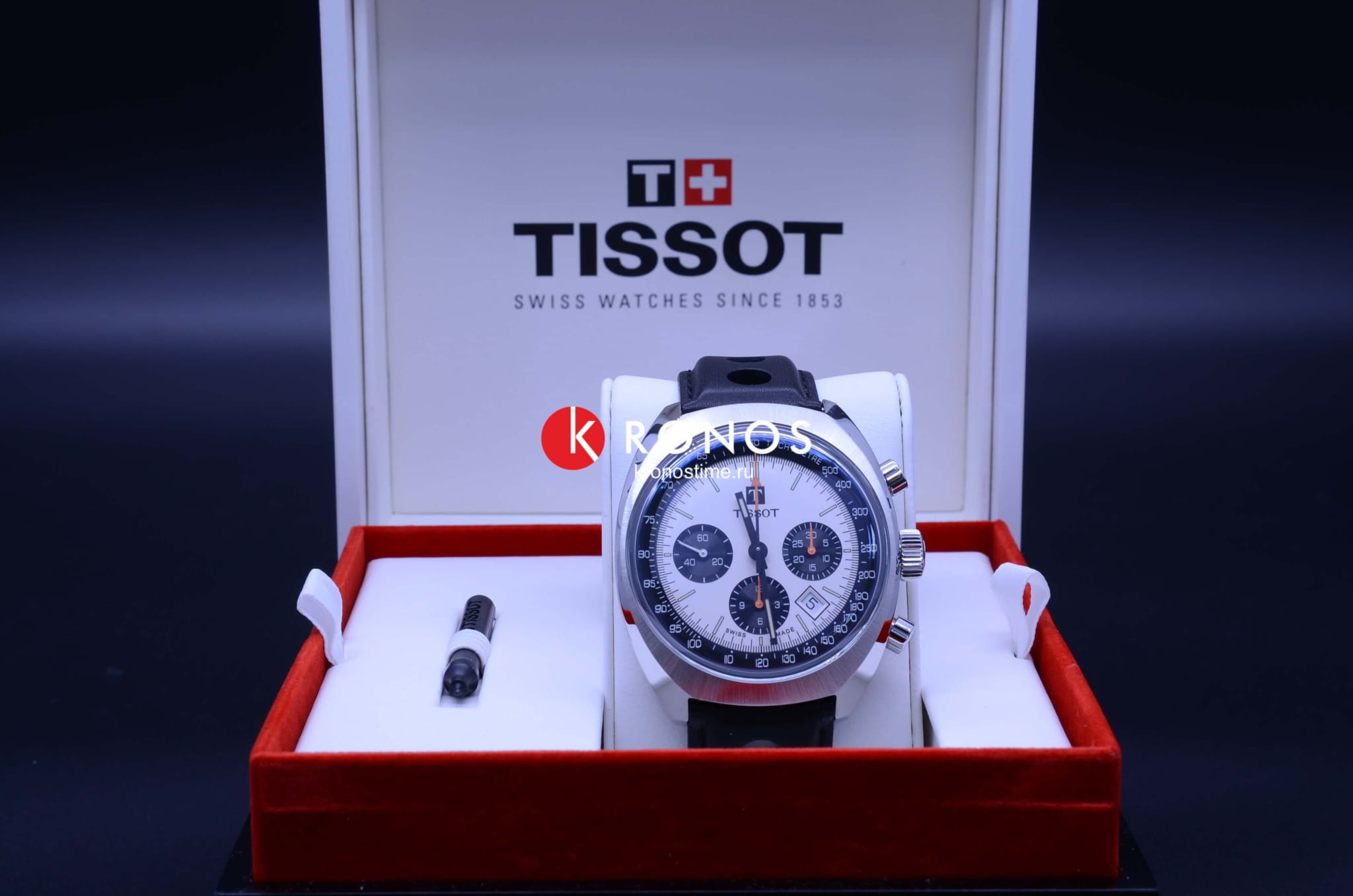 Tissot Tissot Heritage 1973 T124.427.16.031.00 механические мужские часы часы крупный план белый циферблата