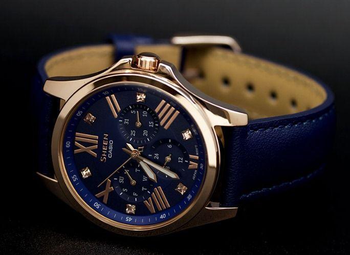 Casio Casio Sheen SHE-3806GL-2A , наручные женские часы фото под углом