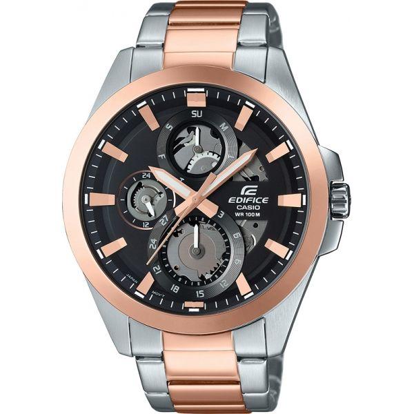 Casio Casio Edifice ESK-300SG-1A  ESK-300SG-1A кварцевые мужские часы черный циферблат, браслет  — вид спереди