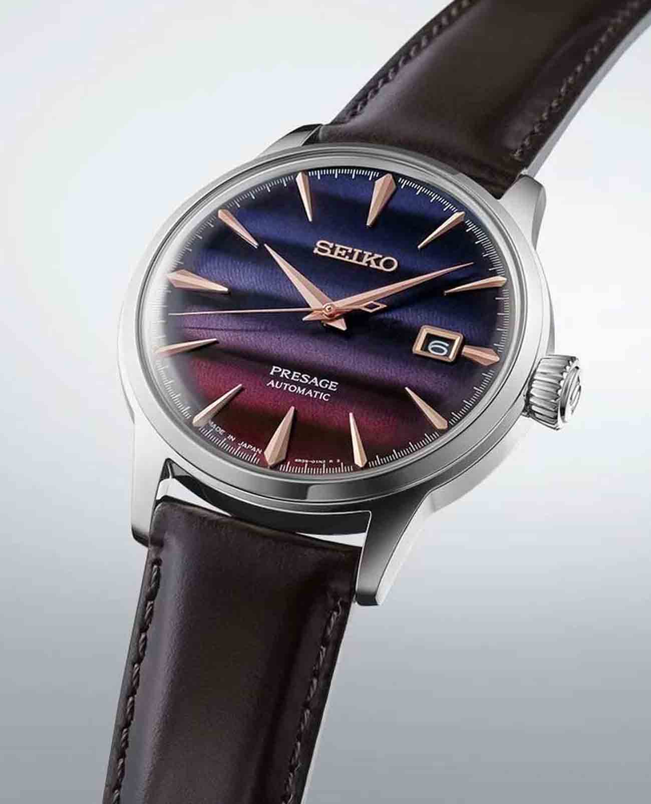 Оригинальные часы Seiko Seiko Presage Cocktail Time SRPK75J1 механические калибр механизма 4r35 общий вид