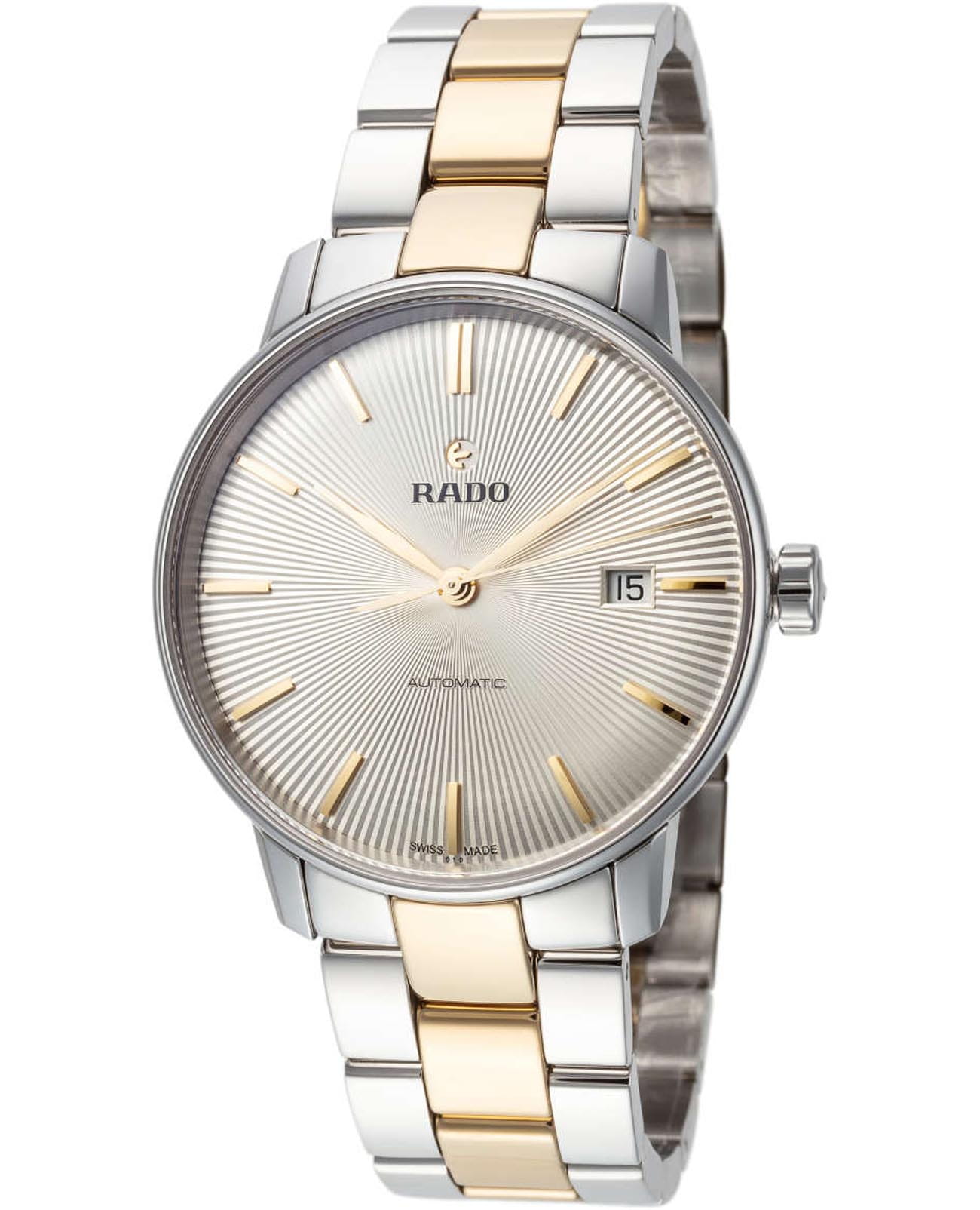 Rado Rado Coupole R22860103, coupole швейцария мужские часы на браслете нержавеющая сталь с pvd-покрытием боковой вид