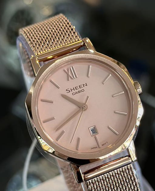 Casio Casio Sheen SHE-4554PGM-4AUEF, sheen япония женские часы на браслете нержавеющая сталь с ip-покрытием боковой вид