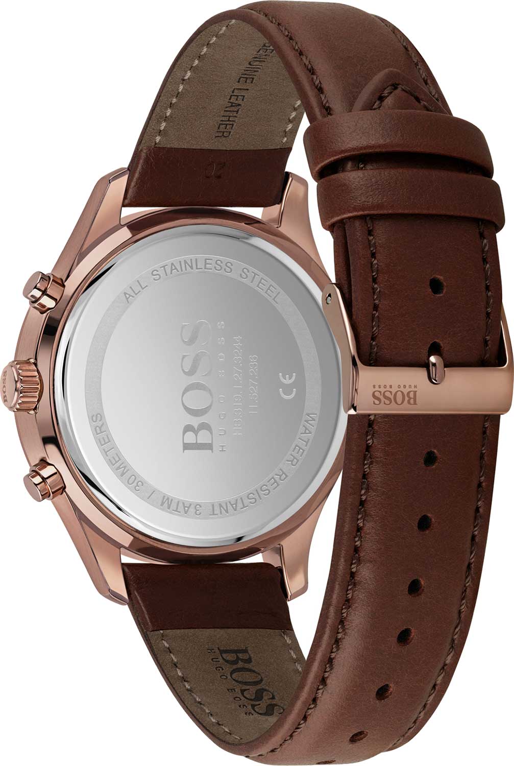 Hugo Boss Commissioner HB 1513804,  германия мужские часы на браслете кожаный боковой вид