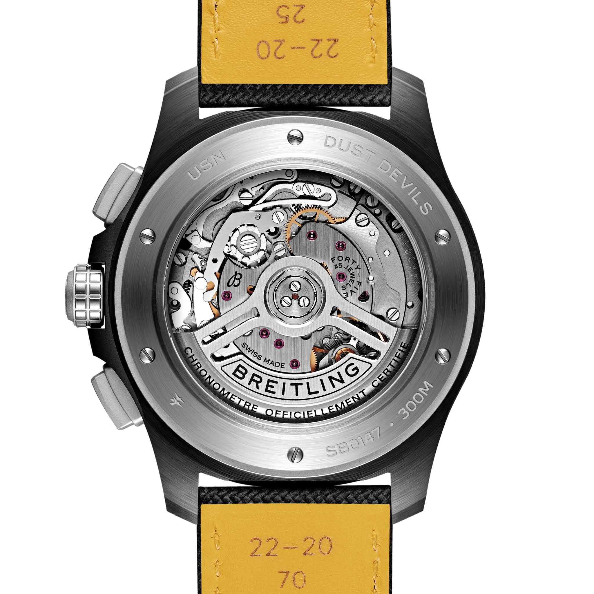 Оригинальные часы Breitling Breitling Avenger B01 Chronograph 44 Night Mission Usn Dust Devils SB01473A1B1X1 механические калибр механизма мануфактурный механизм breitling caliber b01 общий вид