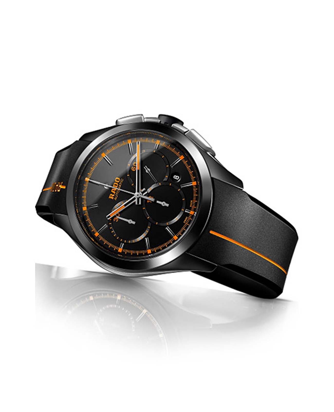 Rado Rado HyperChrome Automatic Chronograph R32525169 механические мужские часы часы крупный план черный циферблата