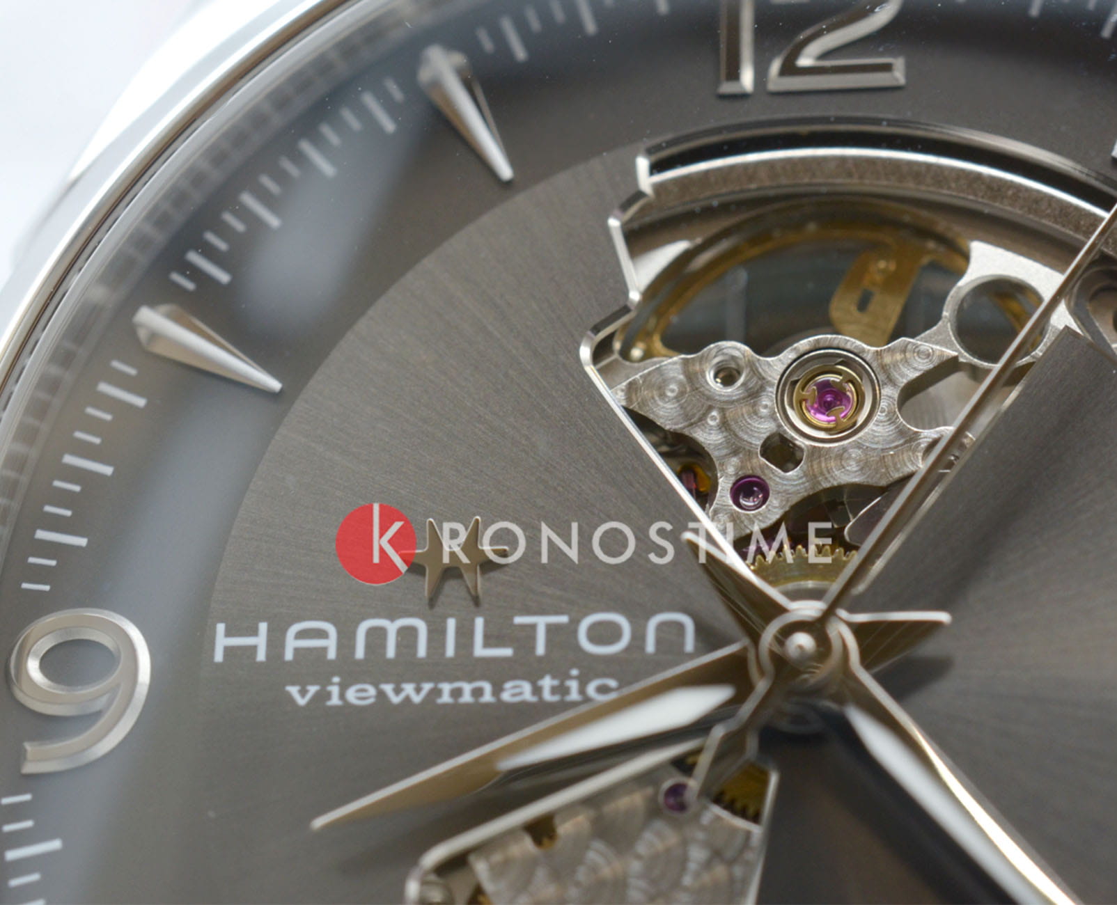 Hamilton Hamilton Jazzmaster Open Heart Auto H32705181, jazzmaster швейцария мужские часы на браслете нержавеющая сталь боковой вид