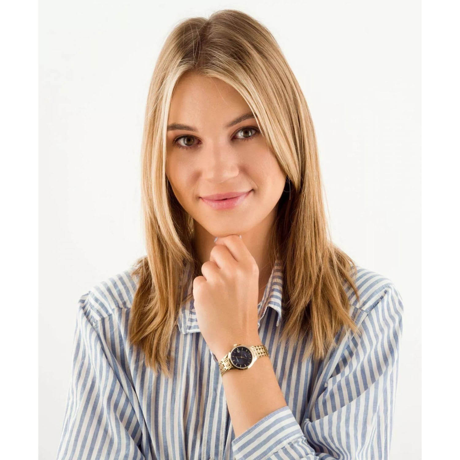 Adriatica Adriatica Twin A1236.1115Q мужские часы синий циферблат на запястье