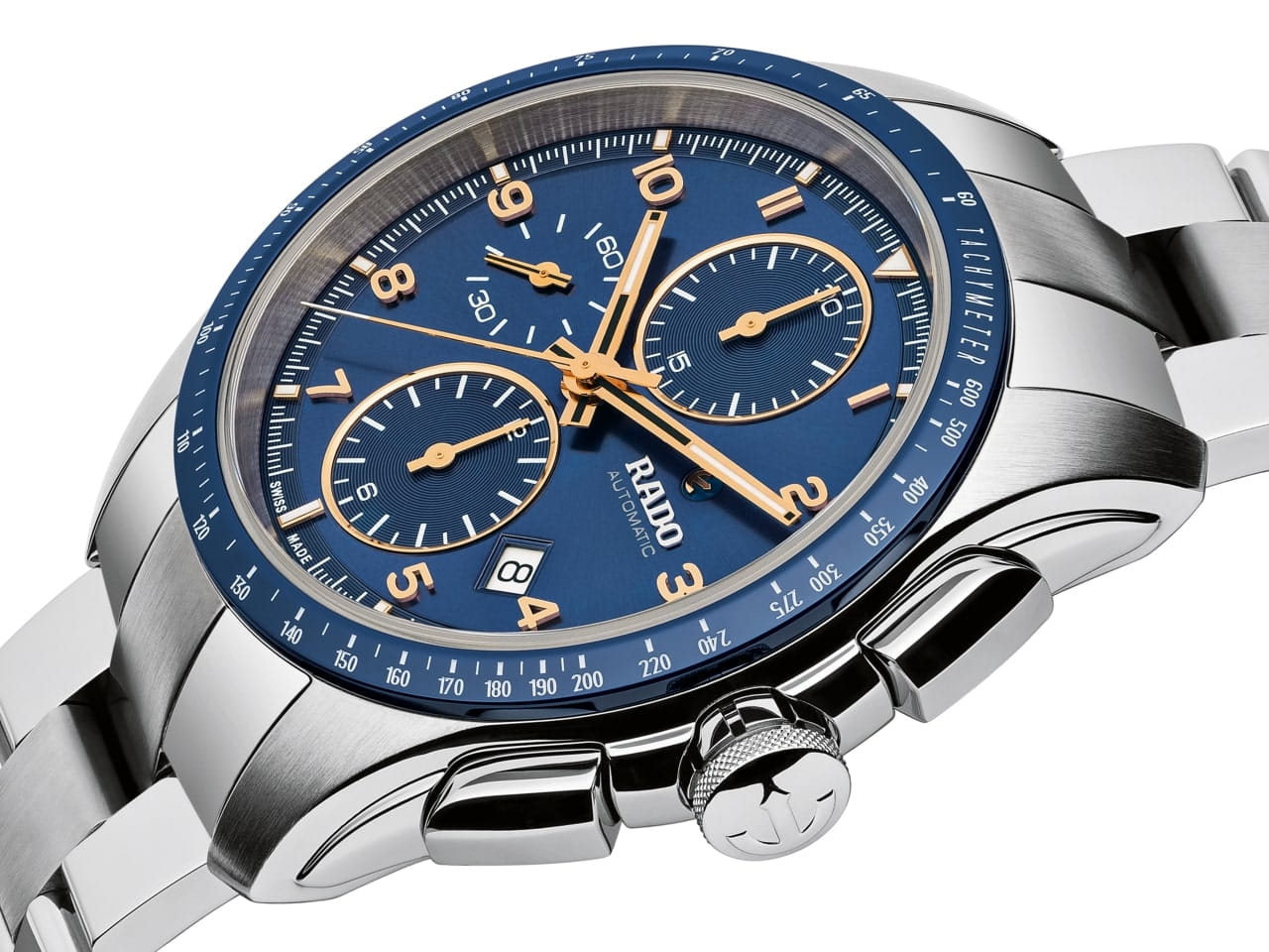 Rado Rado Hyperchrome Automatic Chronograph R32042203, hyperchrome швейцария мужские часы на браслете нержавеющая сталь боковой вид