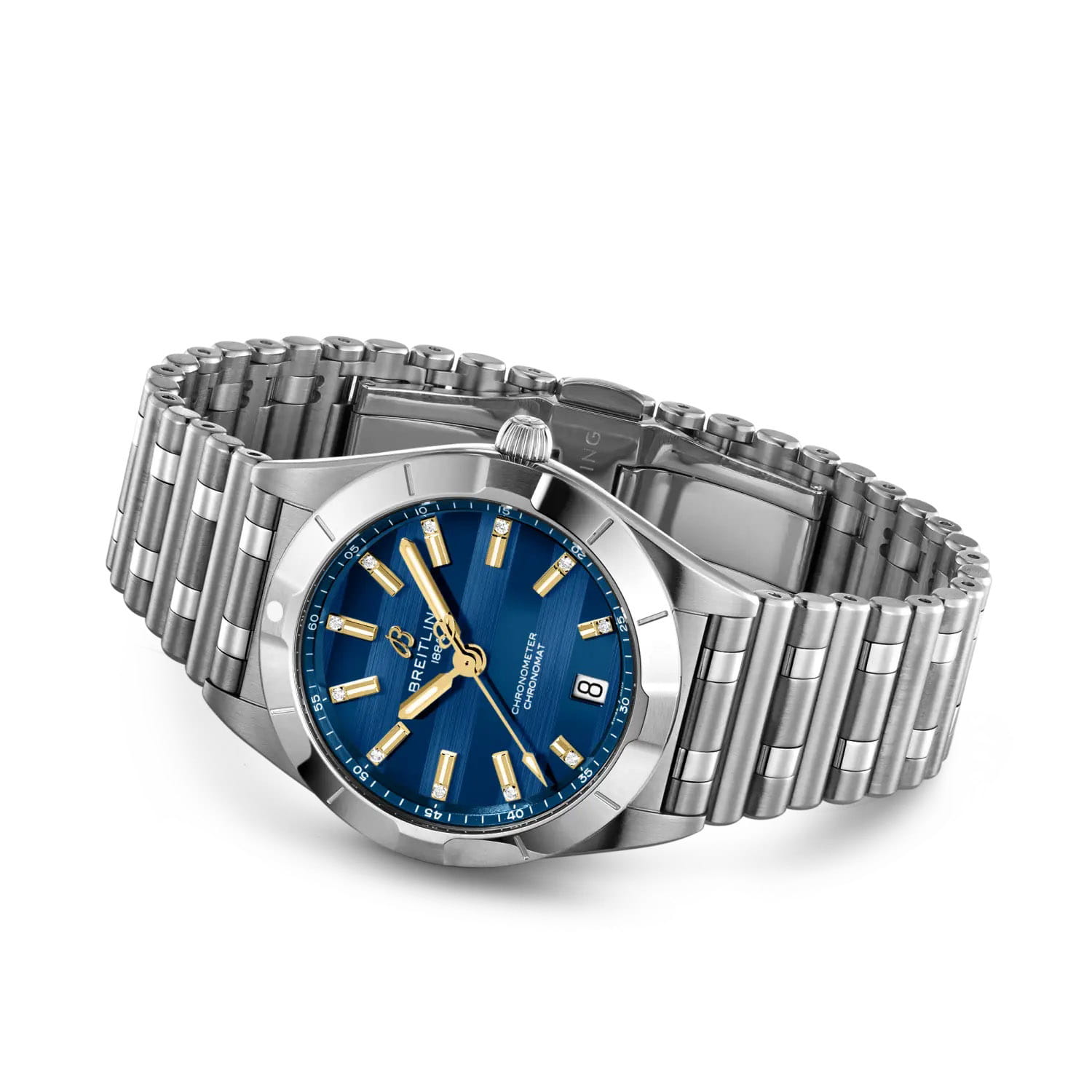 Breitling Breitling Chronomat 32 A773106A1C1A1, chronomat швейцария женские часы на браслете нержавеющая сталь боковой вид