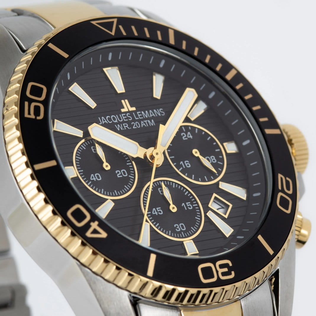 Jacques Lemans Jacques Lemans Liverpool Diver 1-2206L, liverpool австрия мужские часы на браслете нержавеющая сталь с pvd-покрытием боковой вид