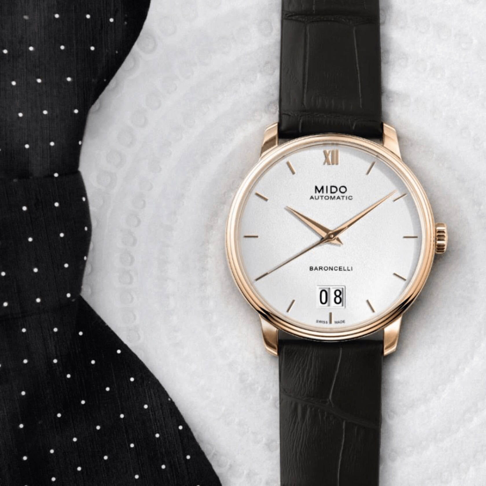 Mido Mido Baroncelli Big Date M027.426.36.018.00  - задняя крышка металл сталь корпуса, швейцария часы