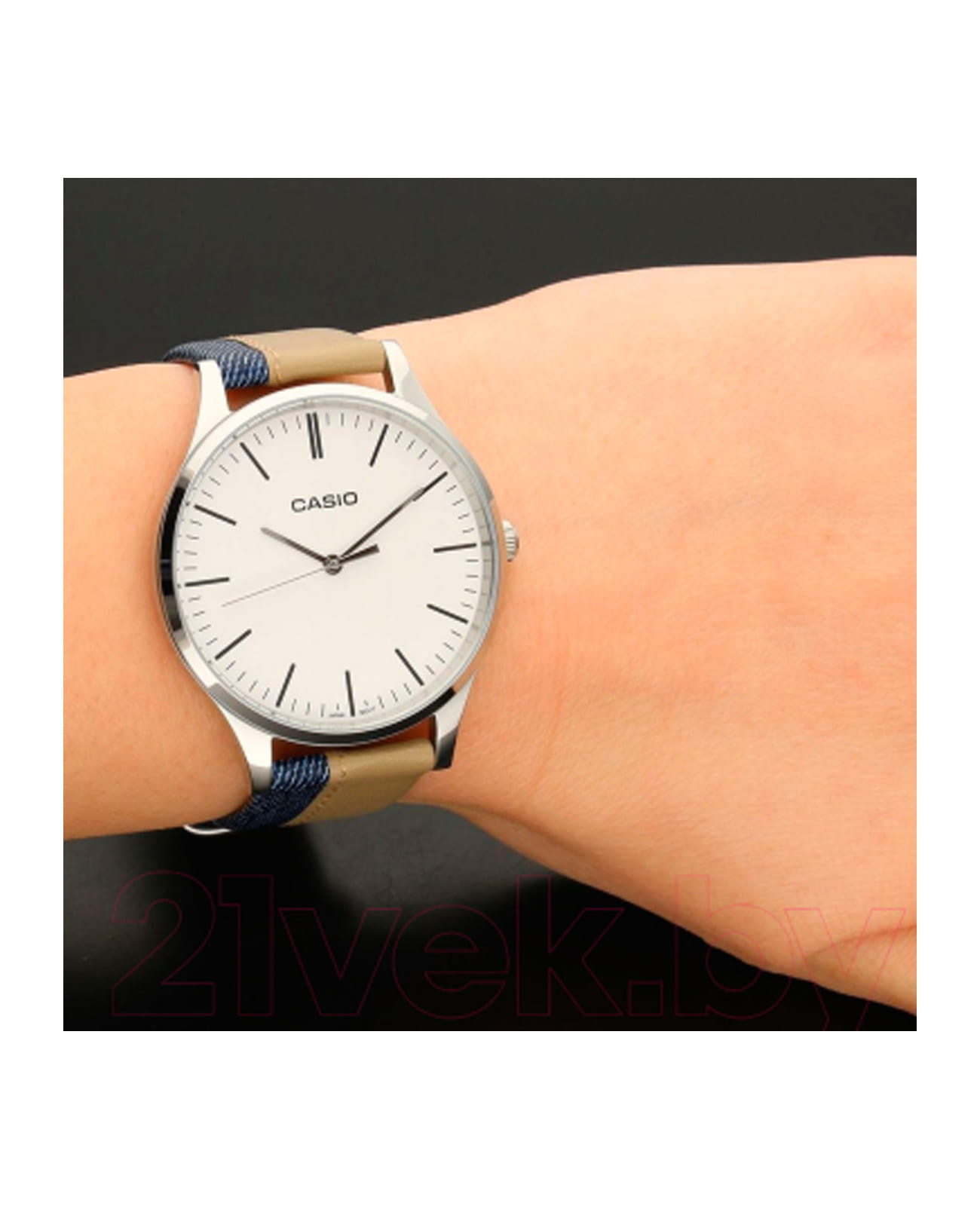 Casio Casio MTP-E133L-7EEF мужские часы белый циферблат на запястье