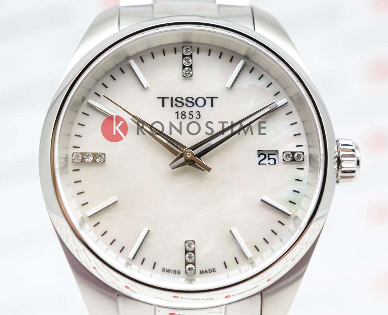 Tissot Tissot PR 100 Quartz 34mm T150.210.11.116.00, t-classic швейцария женские часы на браслете нержавеющая сталь боковой вид