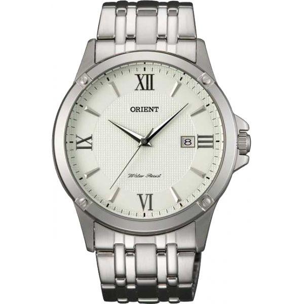 Orient Orient UNF4003W (FUNF4003W)  FUNF4003W  мужские часы белый циферблат, браслет  — вид спереди