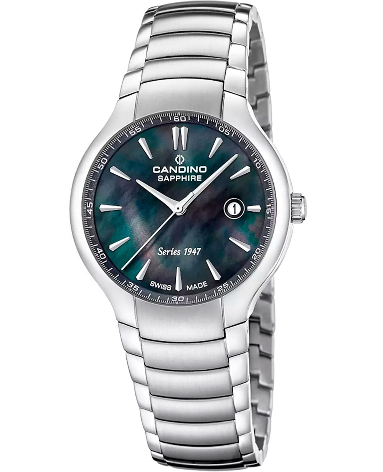 Candino Candino Swiss C4793/2  C4793/2 кварцевые женские часы черный циферблат, браслет нержавеющая сталь — вид спереди