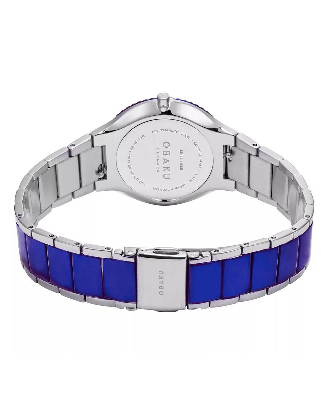 Obaku Obaku Linje Lille V292LXHLSK,  дания женские часы на браслете нержавеющая сталь с ip-покрытием боковой вид