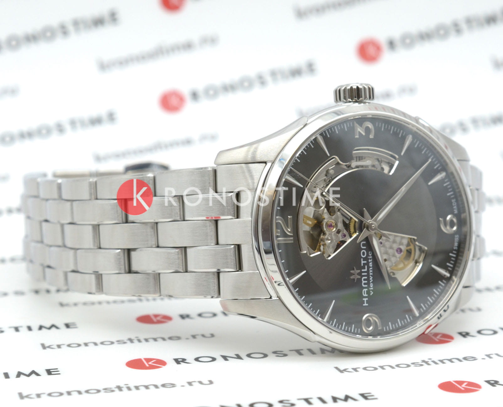 Hamilton Hamilton Jazzmaster Open Heart Auto H32705181 мужские часы серый циферблат на запястье