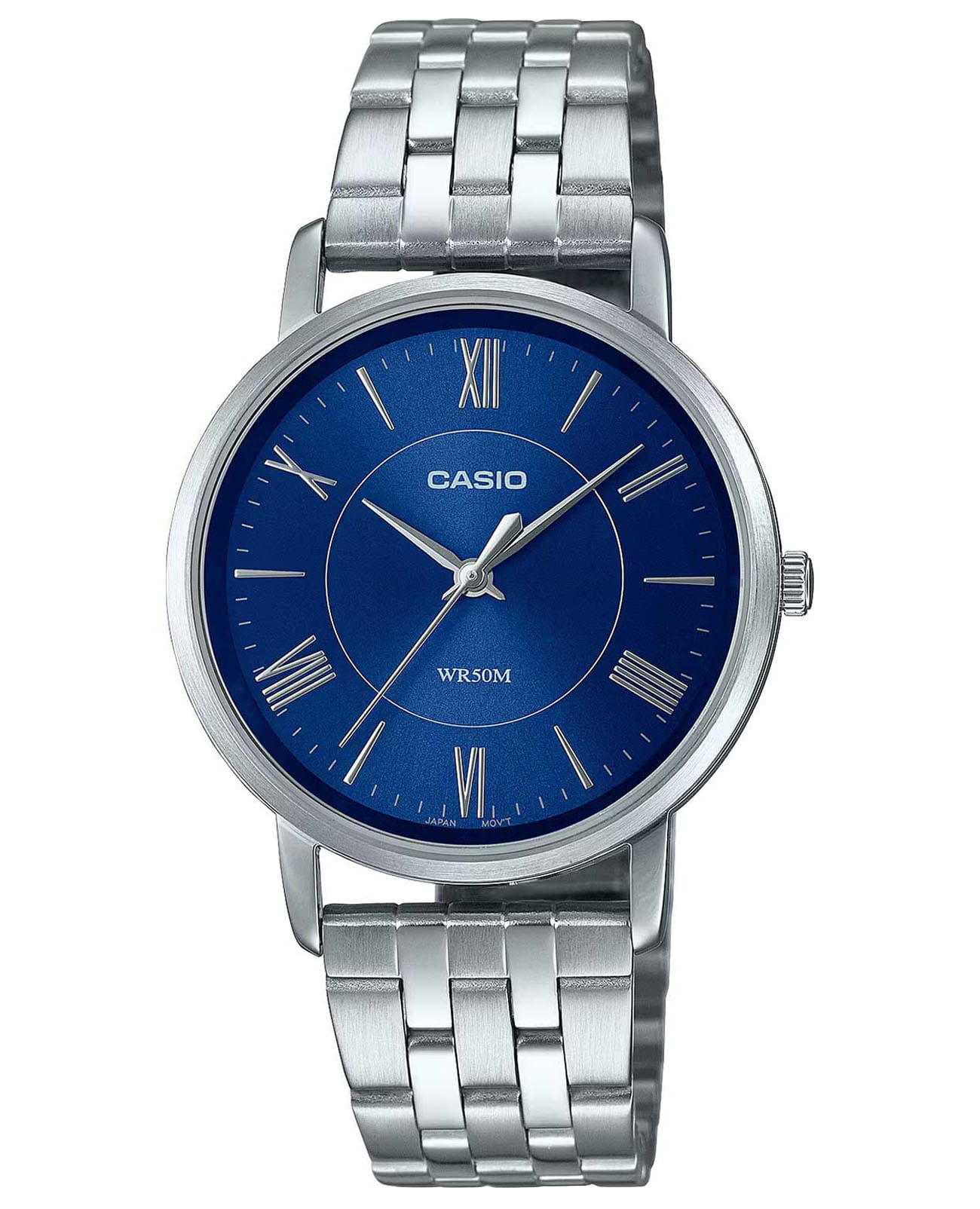 Casio Casio Collection LTP-B110D-2A  LTP-B110D-2A кварцевые женские часы синий циферблат, браслет нержавеющая сталь — вид спереди