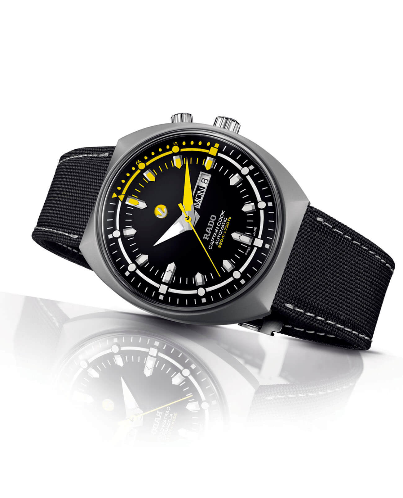 Оригинальные часы Rado Rado Captain Cook MKIII R33030176 механические калибр механизма eta c07.621 общий вид