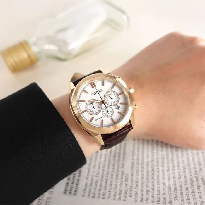 Citizen Citizen Eco-Drive CA4593-15A мужские часы белый циферблат на запястье