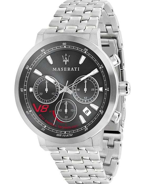 Maserati Maserati R8873134003  R8873134003 кварцевые мужские часы черный циферблат, браслет нержавеющая сталь — вид спереди