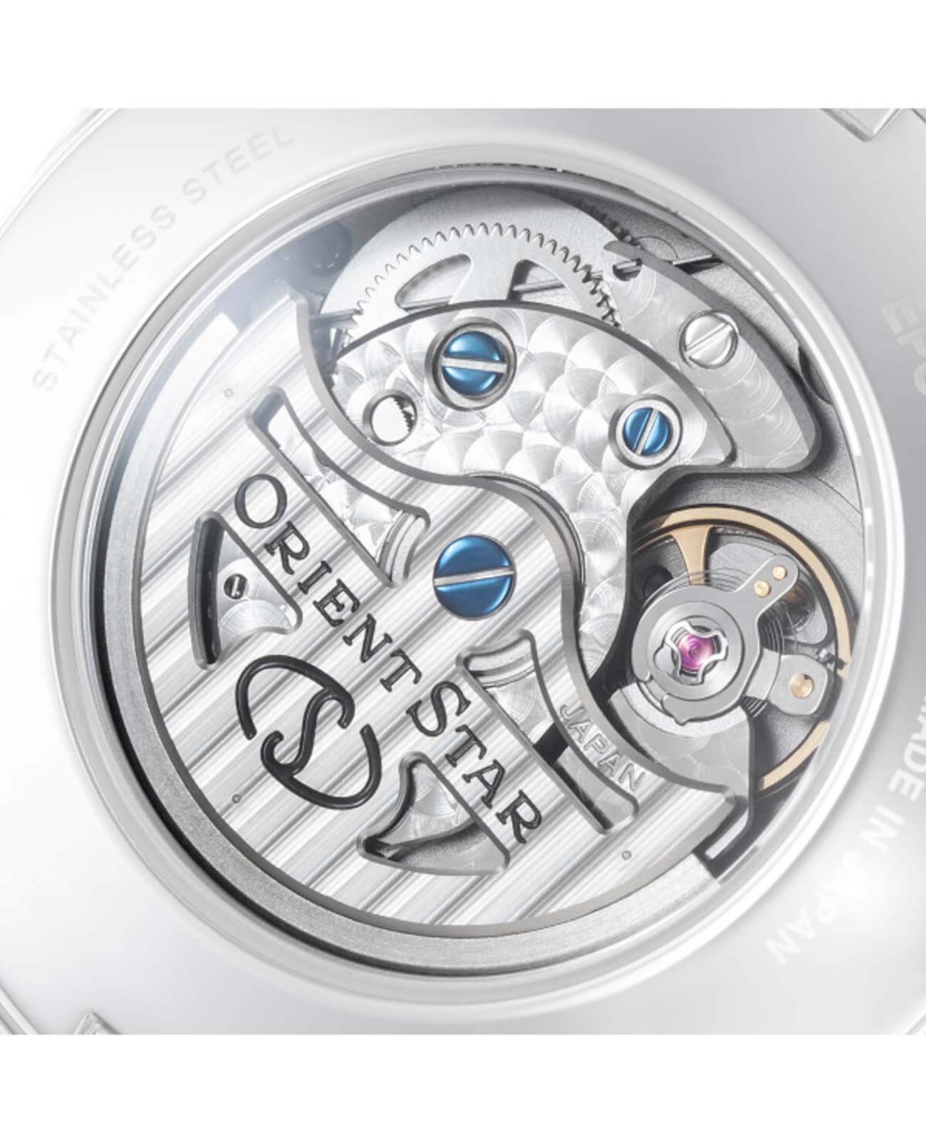 Orient Orient Star RE-BX0004L (RK-BX0004L) механические мужские часы часы крупный план синий циферблата
