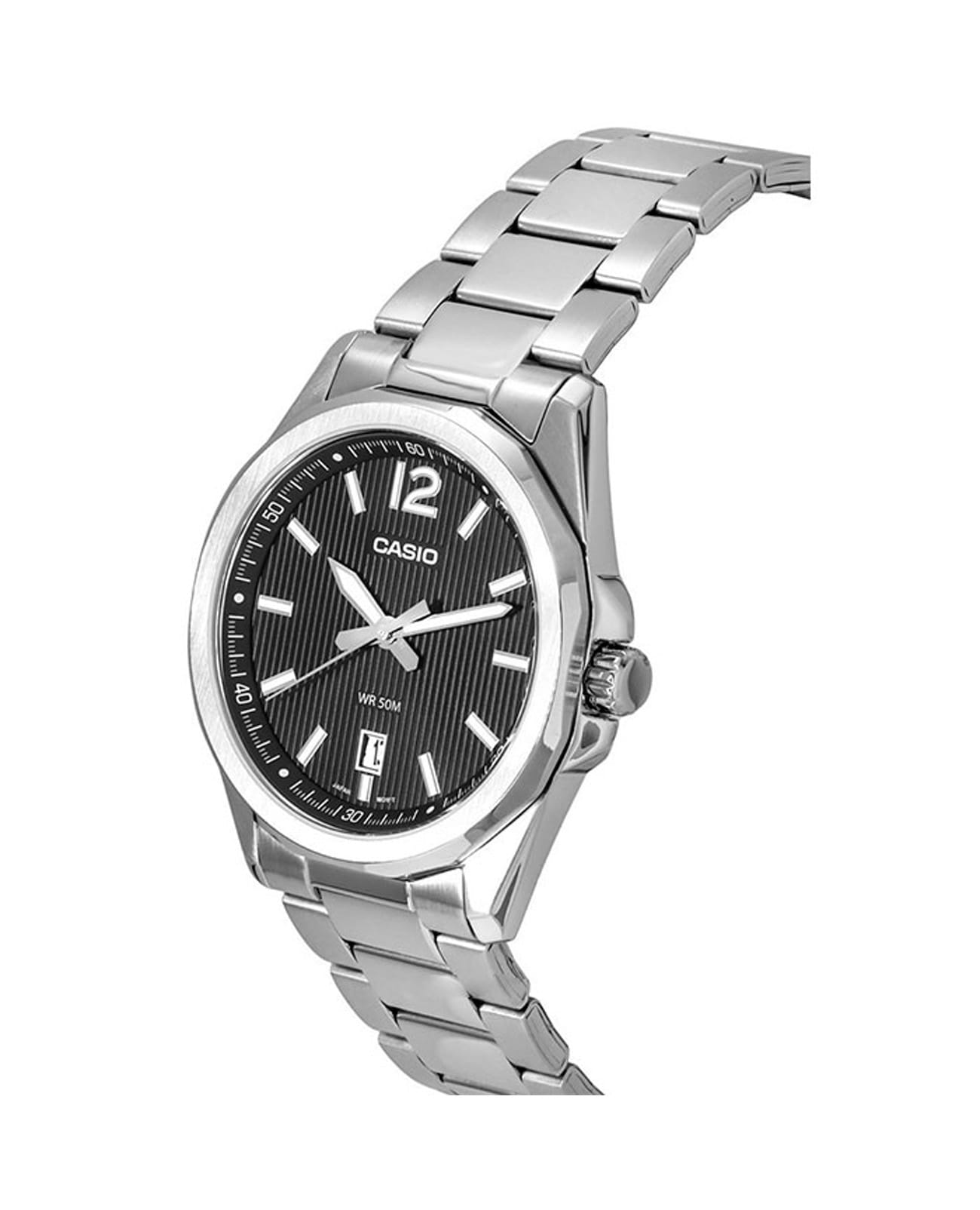 Casio Casio Collection MTP-E725D-1A, mtp япония мужские часы на браслете нержавеющая сталь боковой вид