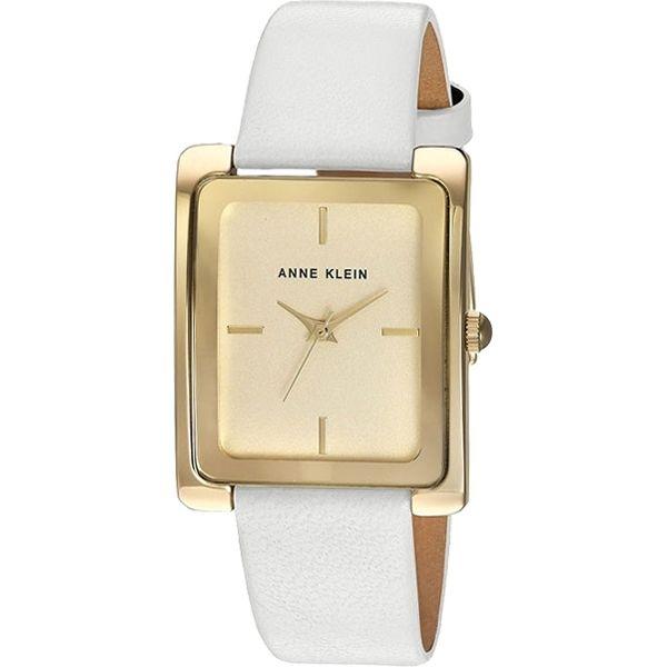 Anne Klein Anne Klein Classic  2706CHWT  2706CHWT кварцевые женские часы шампань циферблат, браслет кожа + текстиль — вид спереди