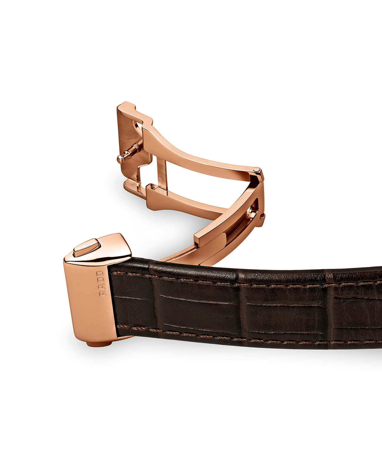 Rado Rado Coupole Classic R22911205, coupole швейцария мужские часы на браслете кожаный боковой вид