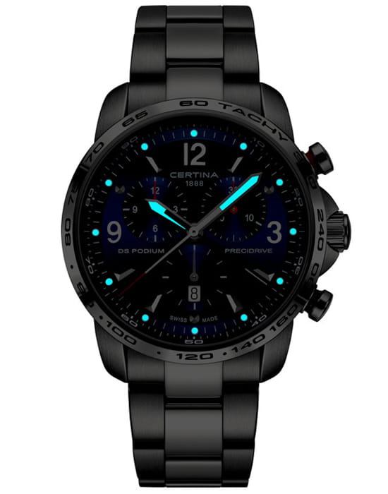 Certina Certina DS Podium Chronograph 1/100 sec C001.647.11.047.00 , наручные мужские часы фото под углом