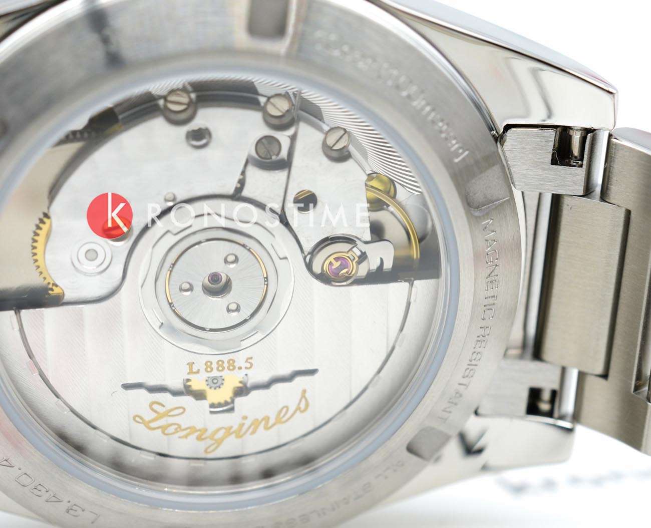 Оригинальные часы Longines Longines Conquest L3.430.4.97.6 механические калибр механизма l888 общий вид