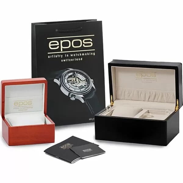 Epos Epos Originale 3387.152.24.48.15 механические мужские часы часы крупный план белый циферблата