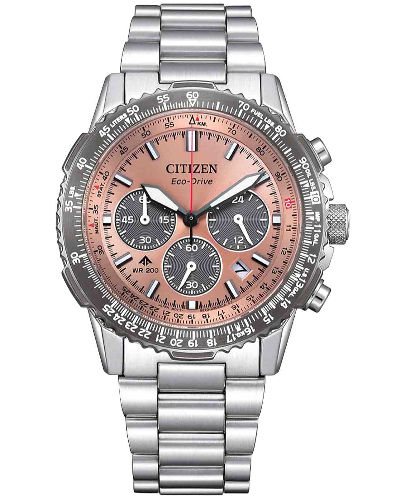Citizen Citizen Promaster CA4664-60X  CA4664-60X кварцевые мужские часы розовый циферблат, браслет нержавеющая сталь — вид спереди