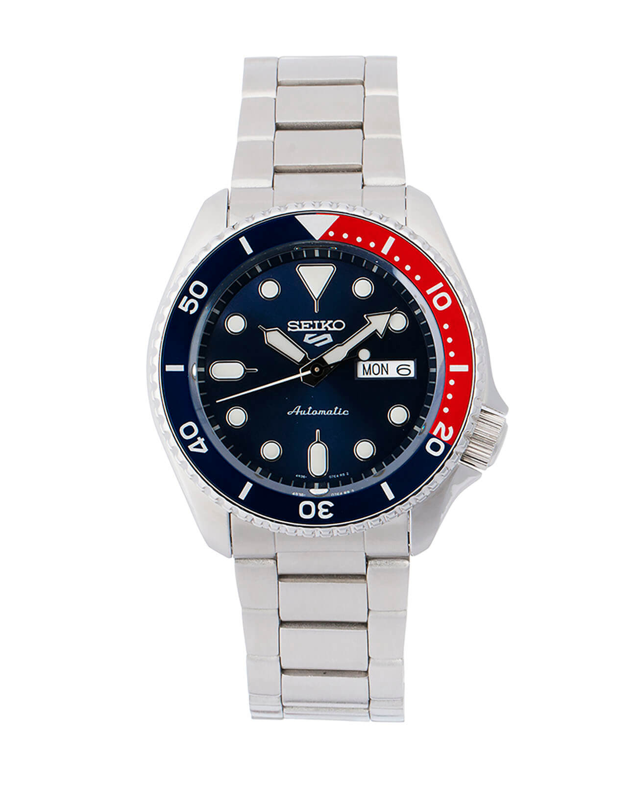 Seiko Seiko 5 Sports SRPD53K1 механические мужские часы часы крупный план синий циферблата