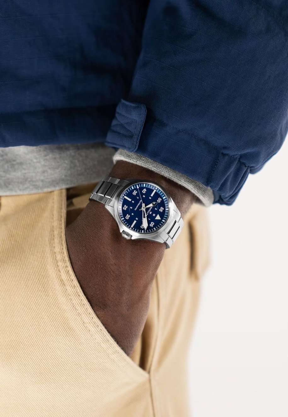 Hamilton Hamilton Khaki Aviation Pilot Auto H76305140  - задняя крышка сталь корпуса, швейцария часы