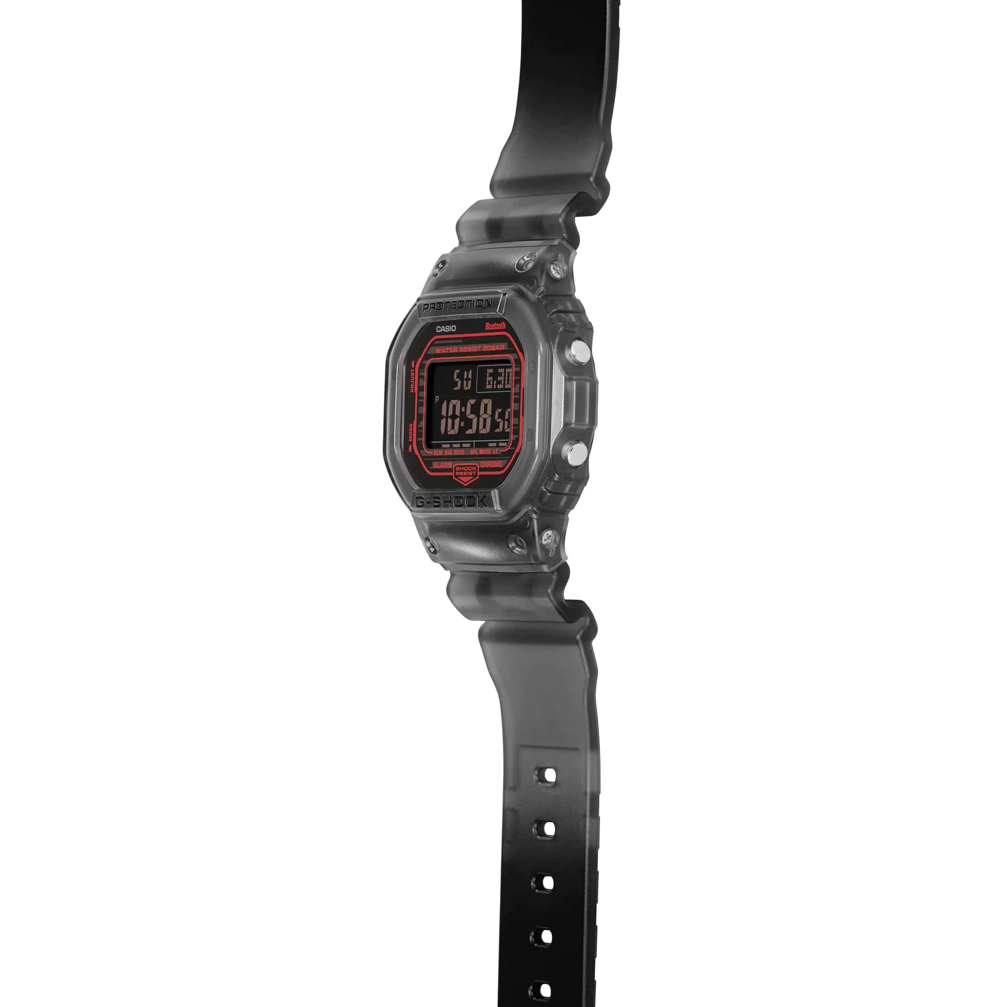 Casio Casio G-Shock DW-B5600G-1DR (DW-B5600G-1) электронные мужские часы часы крупный план черный циферблата