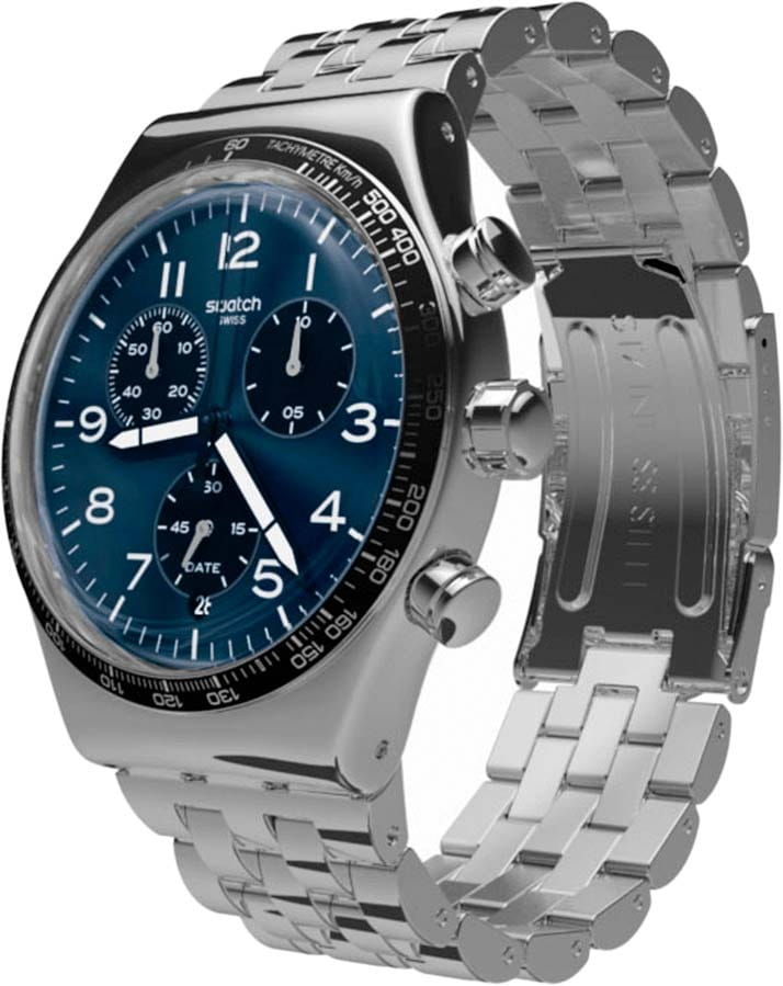 Swatch Swatch I New Chrono YVS423GC  — детали корпуса и нержавеющая сталь