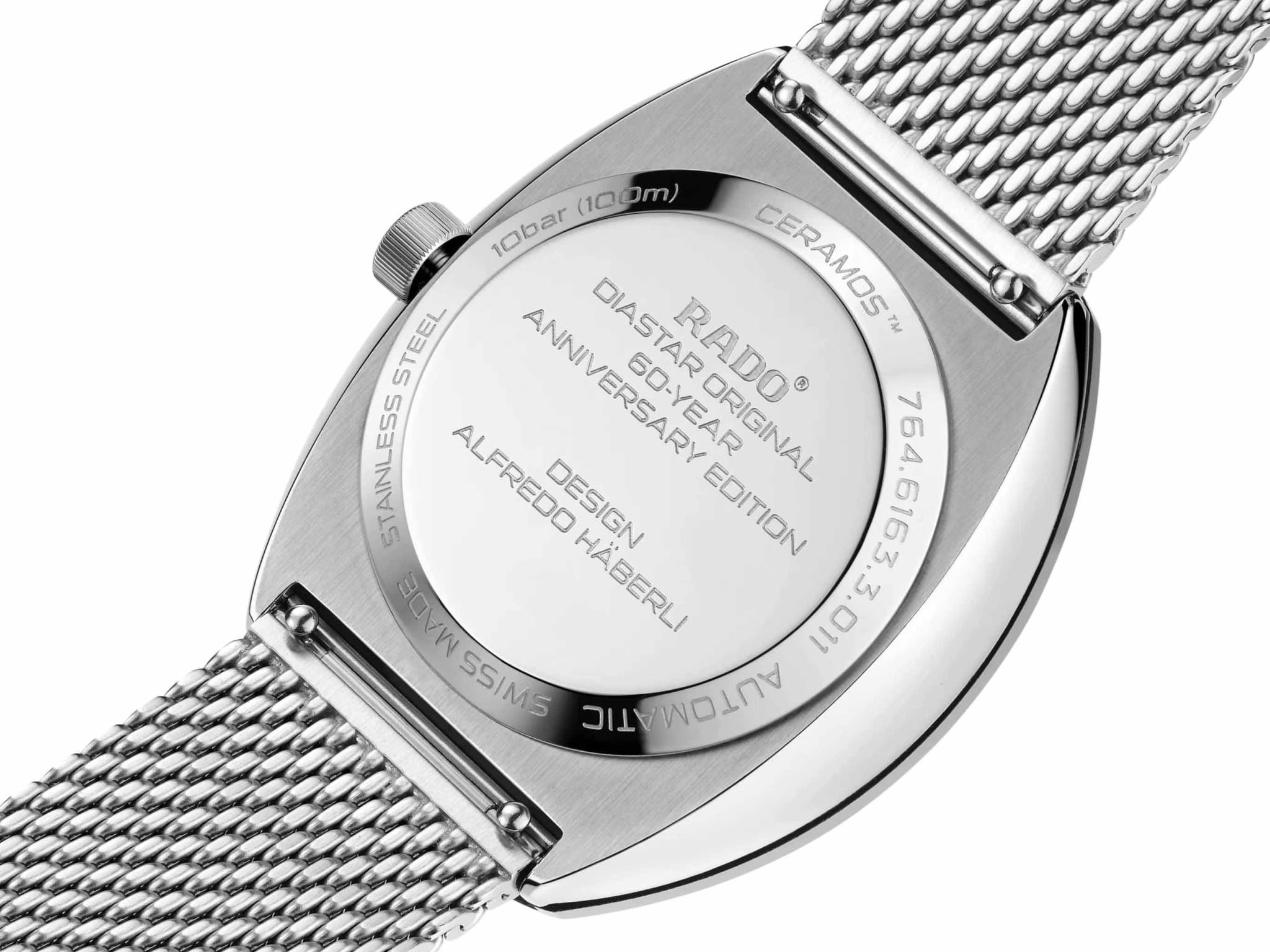 Rado Rado The Original DiaStar R12163118, diastar швейцария мужские часы на браслете нержавеющая сталь боковой вид
